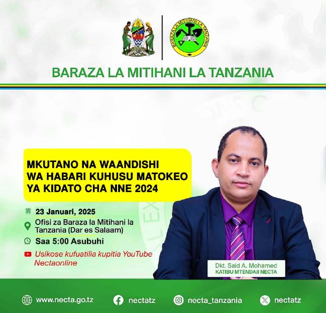 Necta Yatangaza Matokeo Kidato Cha Nne 202425