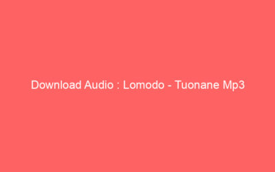 Download Audio : Lomodo – Tuonane Mp3