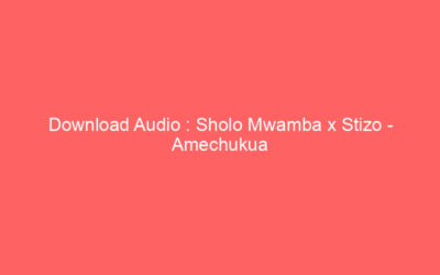 Download Audio : Sholo Mwamba x Stizo – Amechukua Nani Mp3