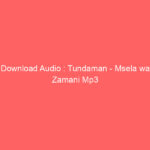 Download Audio : Tundaman – Msela wa Zamani Mp3